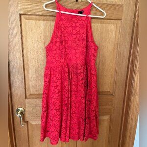 Torrid lace overlay sleeveless midi dress